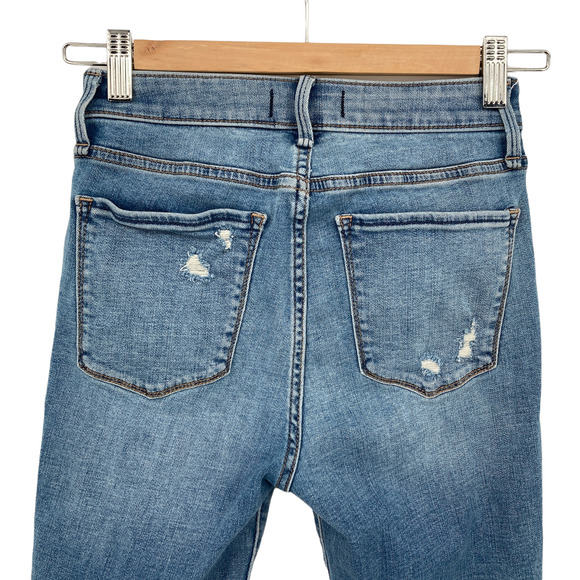 Abercrombie & Fitch Distressed High Rise Super Skinny Ankle Jeans - Size 0 - Picture 8 of 13